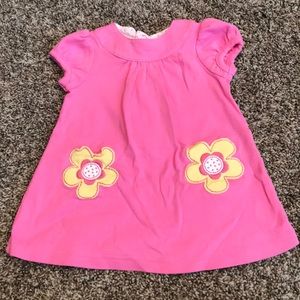 Carters pink Dress with yellow flower pockets